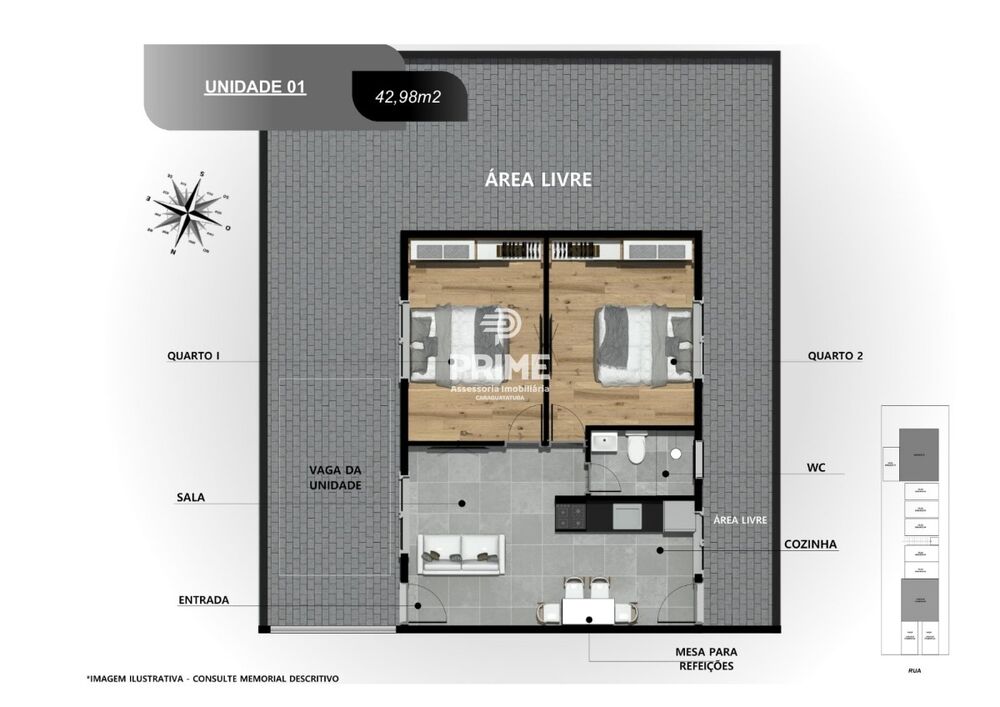 Casa, 1 quarto, 27 m² - Foto 2