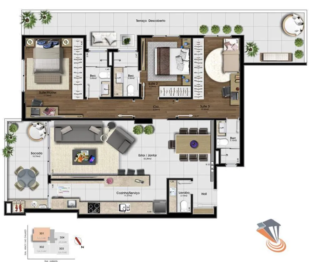 Apartamento, 3 quartos, 168 m² - Foto 4