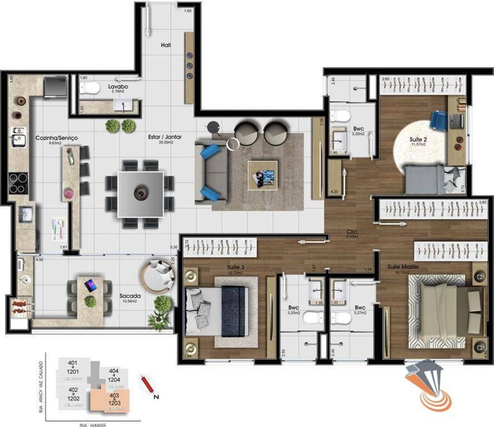 Apartamento, 3 quartos, 129 m² - Foto 4