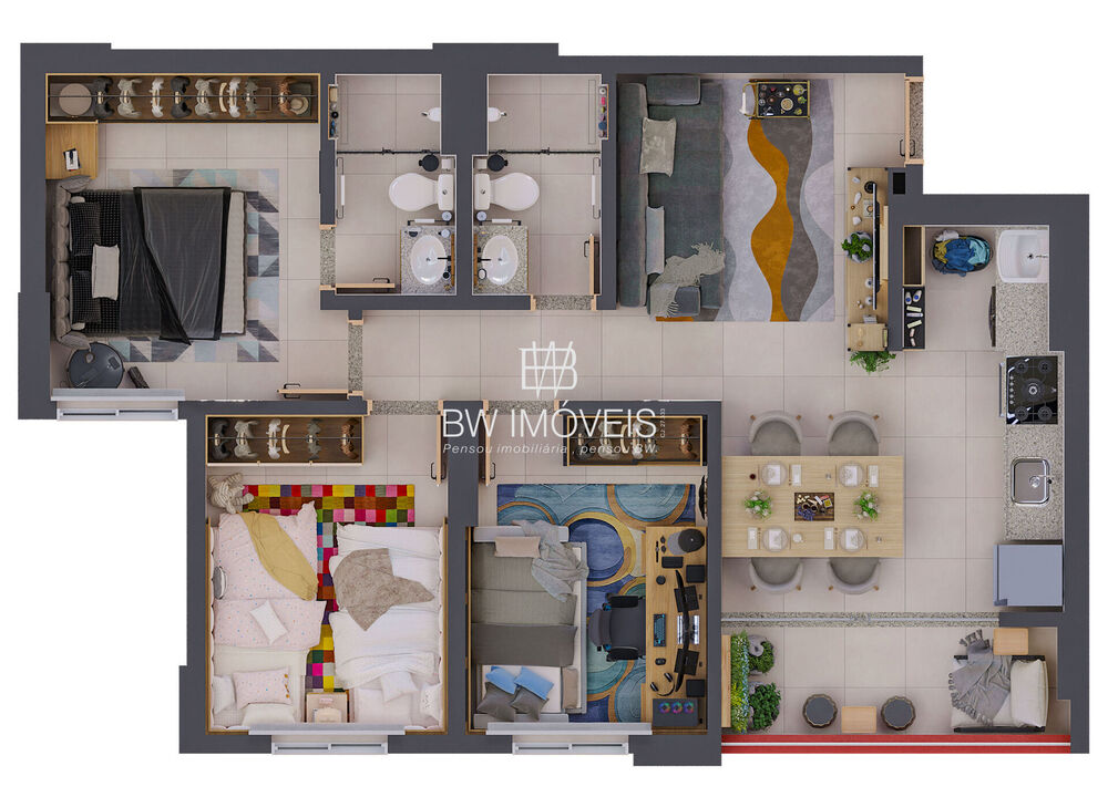 Apartamento à venda com 2 quartos, 63m² - Foto 6