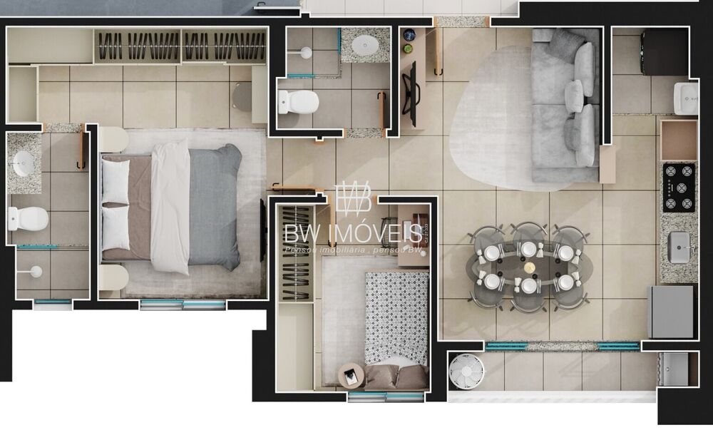 Apartamento, 2 quartos, 66 m² - Foto 1