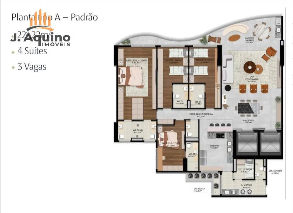 Apartamento, 4 quartos, 221 m² - Foto 6