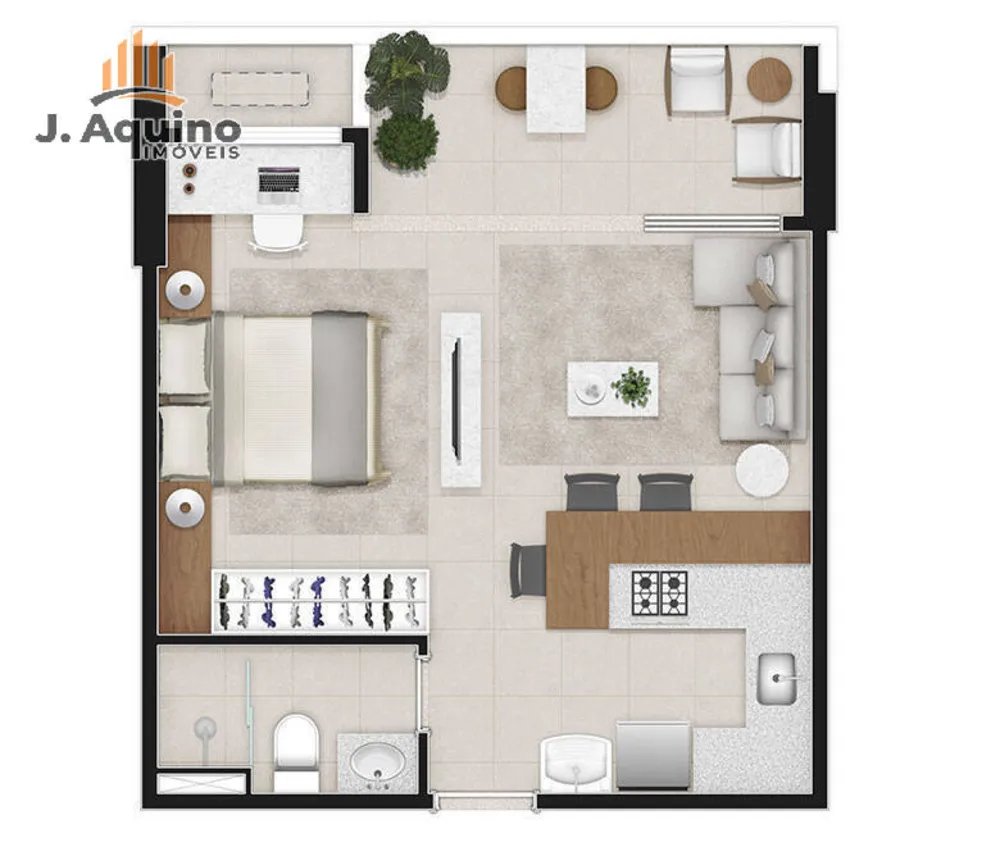 Apartamento, 1 quarto, 5960 m² - Foto 3