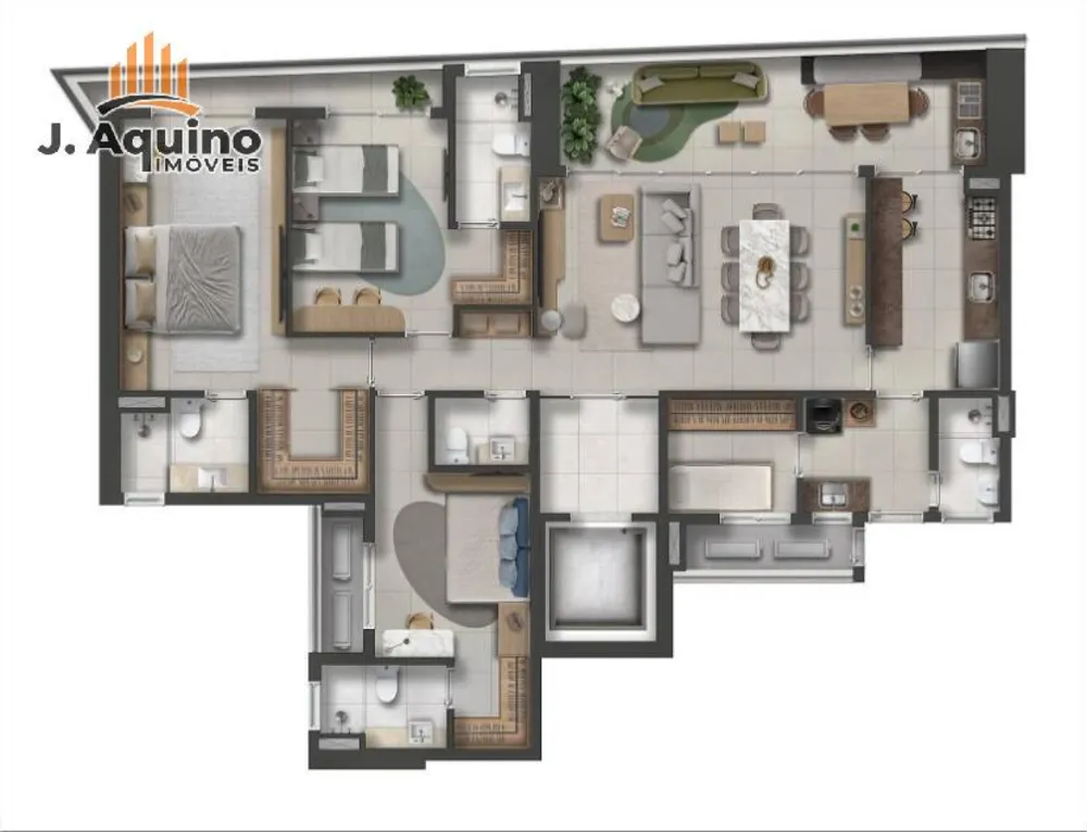 Apartamento, 3 quartos, 154229 m² - Foto 3