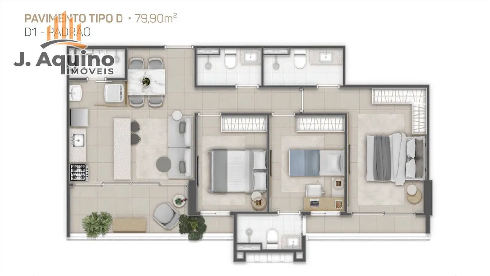 Apartamento, 2 quartos, 65126 m² - Foto 6