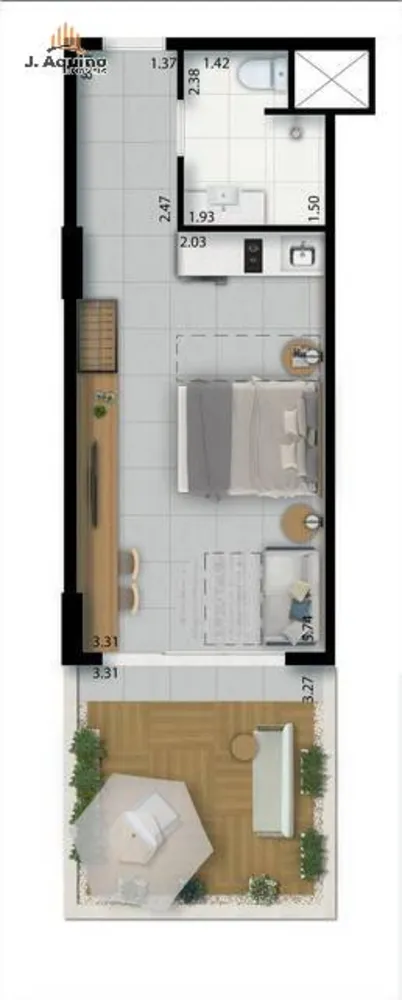 Apartamento, 1 quarto, 2735 m² - Foto 13