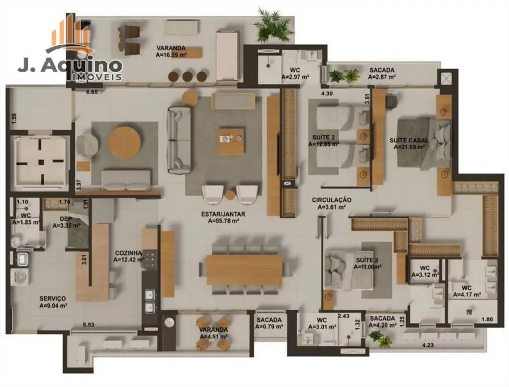 Apartamento, 4 quartos, 203306 m² - Foto 15