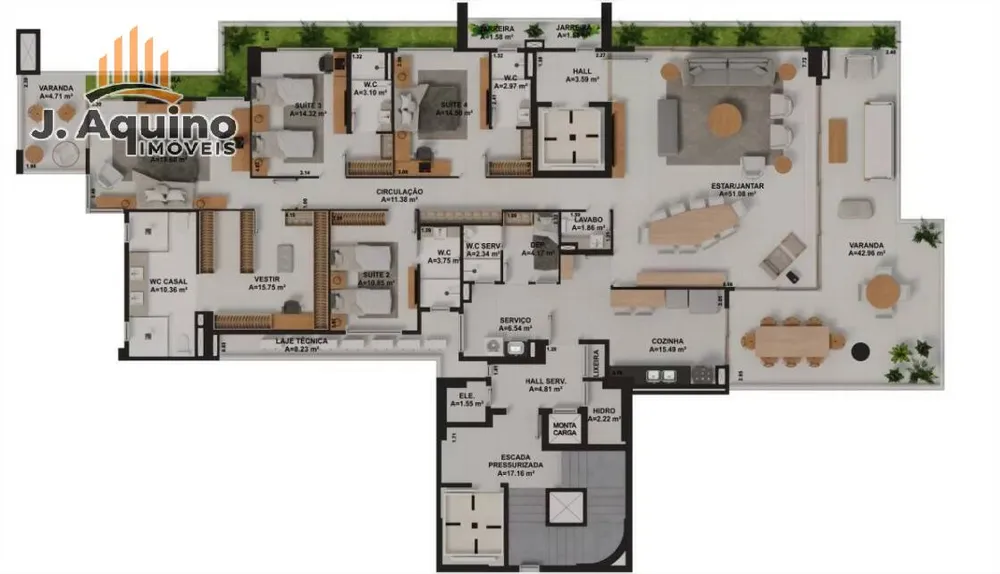 Apartamento, 4 quartos, 203306 m² - Foto 7