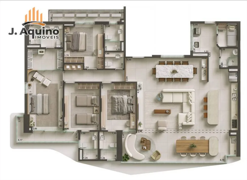 Apartamento, 3 quartos, 129210 m² - Foto 9