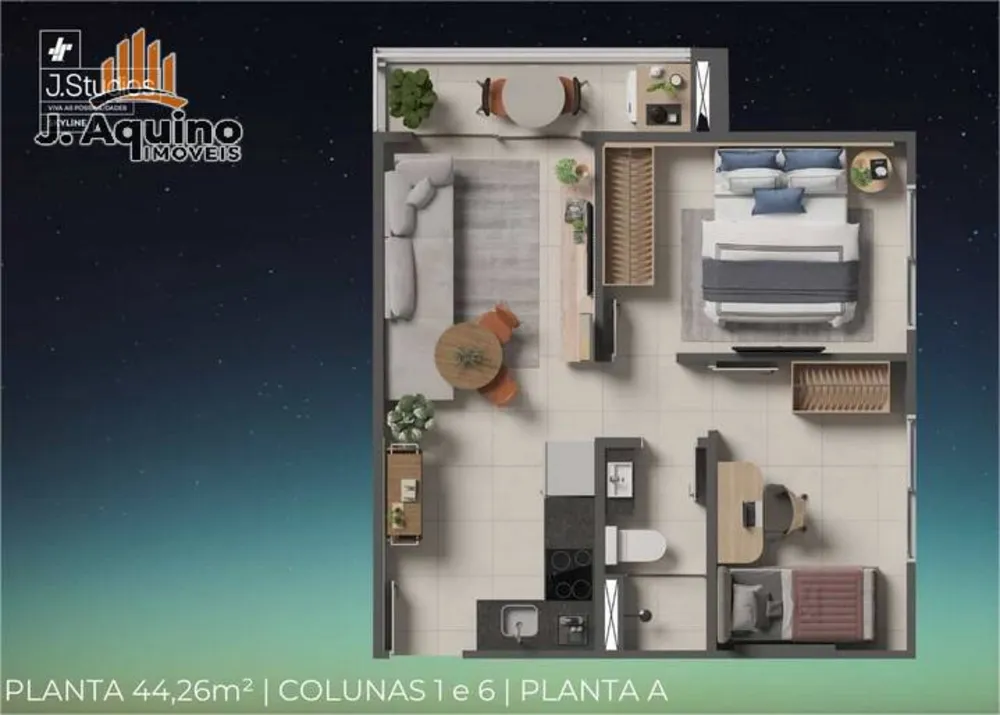 Apartamento, 1 quarto, 2444 m² - Foto 8