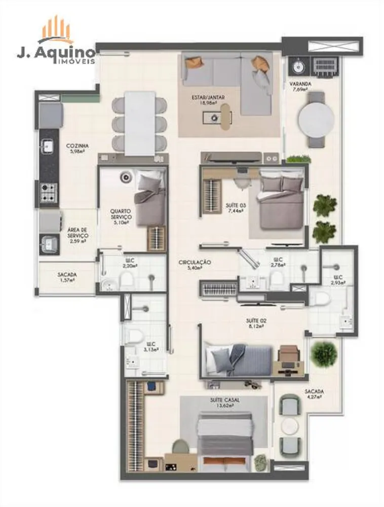 Apartamento, 3 quartos, 104160 m² - Foto 12