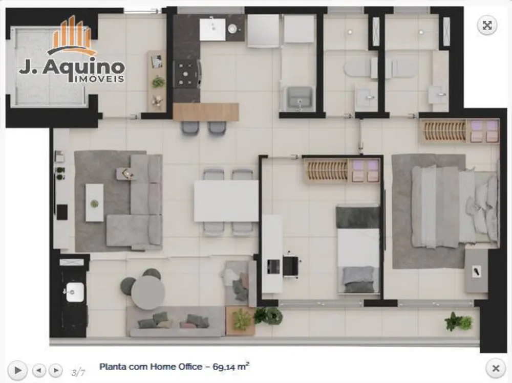 Apartamento, 2 quartos, 6990 m² - Foto 3