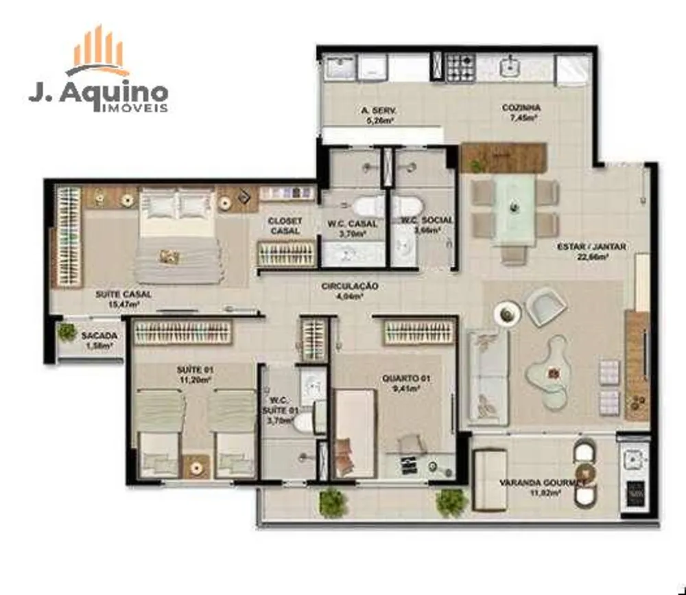 Apartamento, 3 quartos, 89 m² - Foto 12
