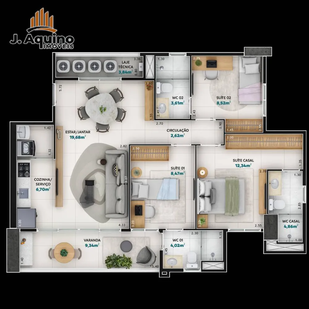 Apartamento, 2 quartos, 6284 m² - Foto 12