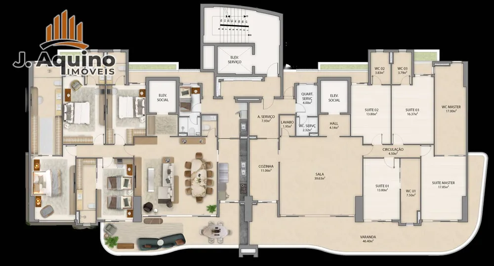 Apartamento, 3 quartos, 228252 m² - Foto 8