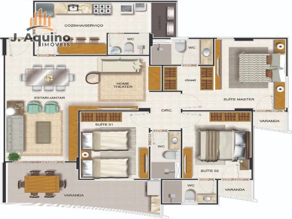 Apartamento, 3 quartos, 100 m² - Foto 7