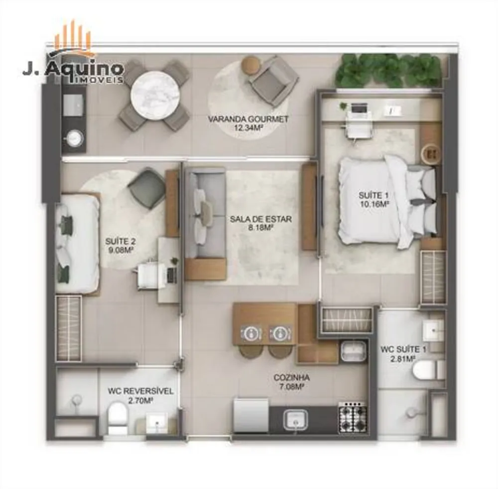 Apartamento, 1 quarto, 4060 m² - Foto 1