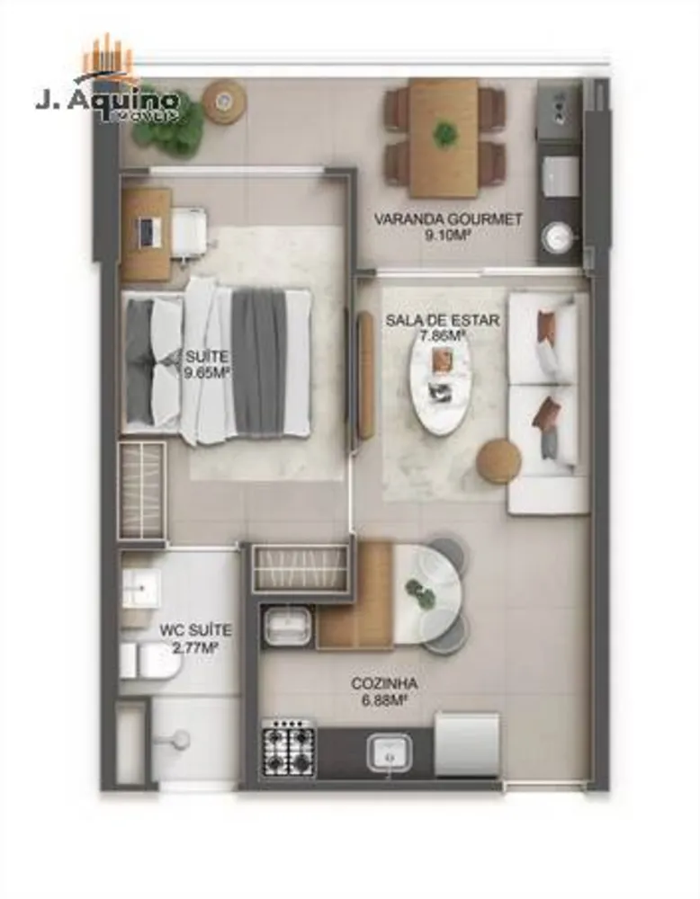 Apartamento, 1 quarto, 4060 m² - Foto 11