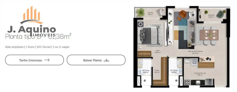 Apartamento, 2 quartos, 5882 m² - Foto 14