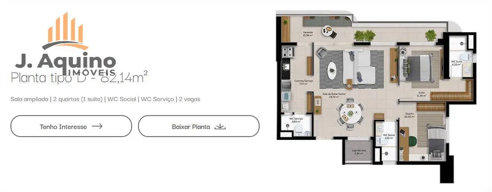 Apartamento, 2 quartos, 5882 m² - Foto 16