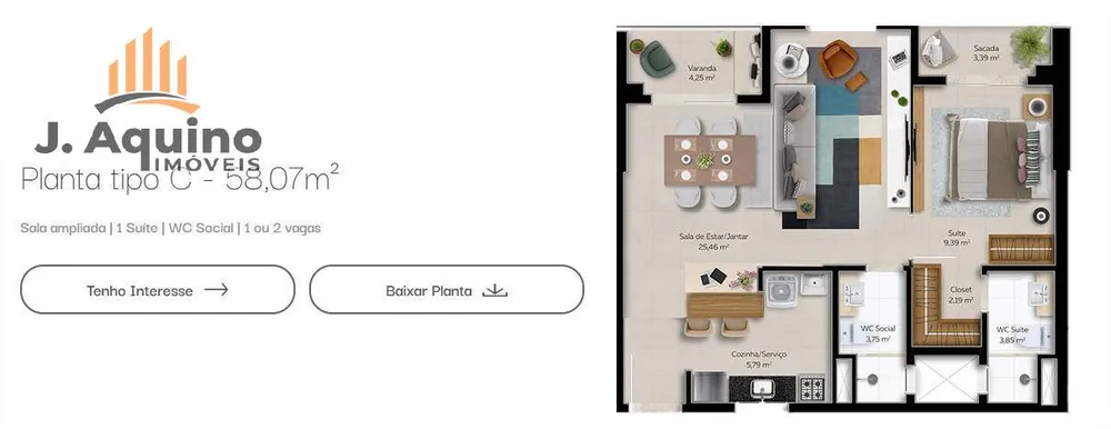Apartamento, 2 quartos, 5882 m² - Foto 15