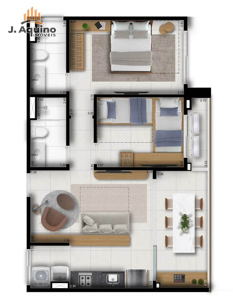 Apartamento, 1 quarto, 3083 m² - Foto 6