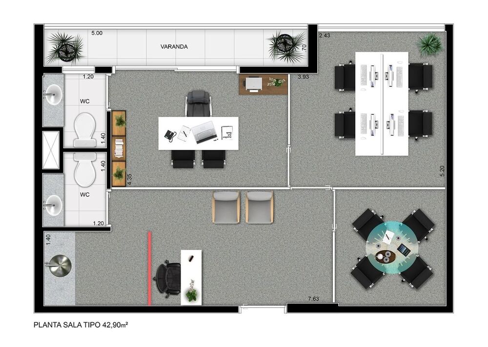 Sala-Conjunto, 42 m² - Foto 17