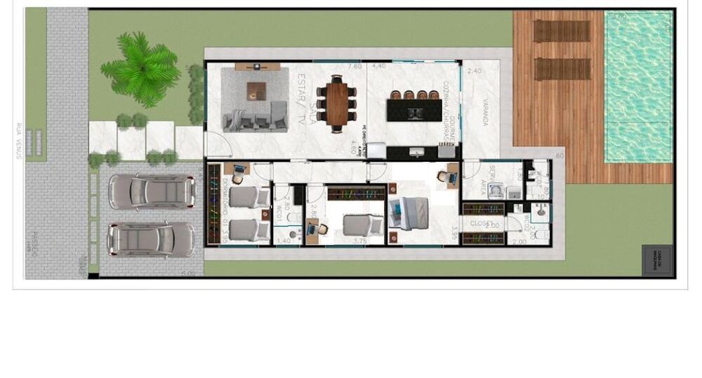 Casa de Condomínio, 3 quartos - Foto 1