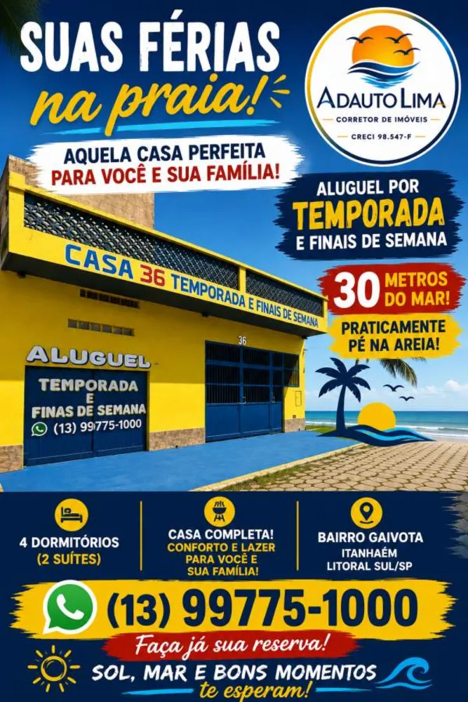 Casa, 4 quartos, 120 m² - Foto 1