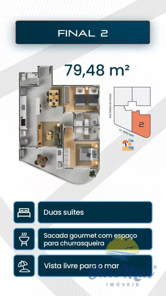 Apartamento à venda com 2 quartos, 62m² - Foto 6