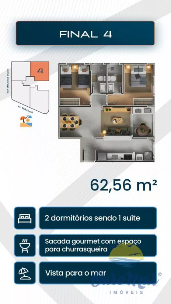 Apartamento à venda com 2 quartos, 62m² - Foto 8