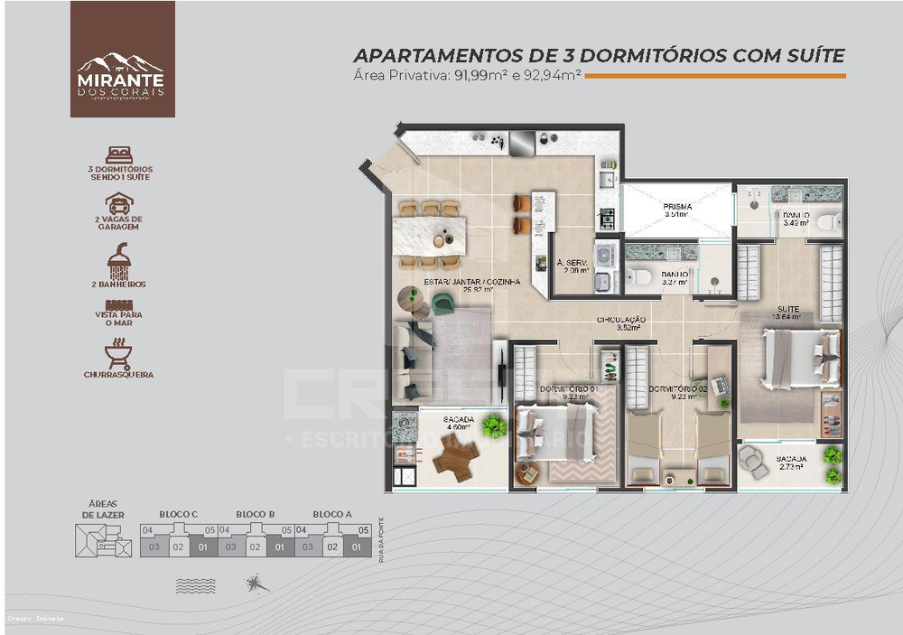 Apartamento, 2 quartos, 65 m² - Foto 2