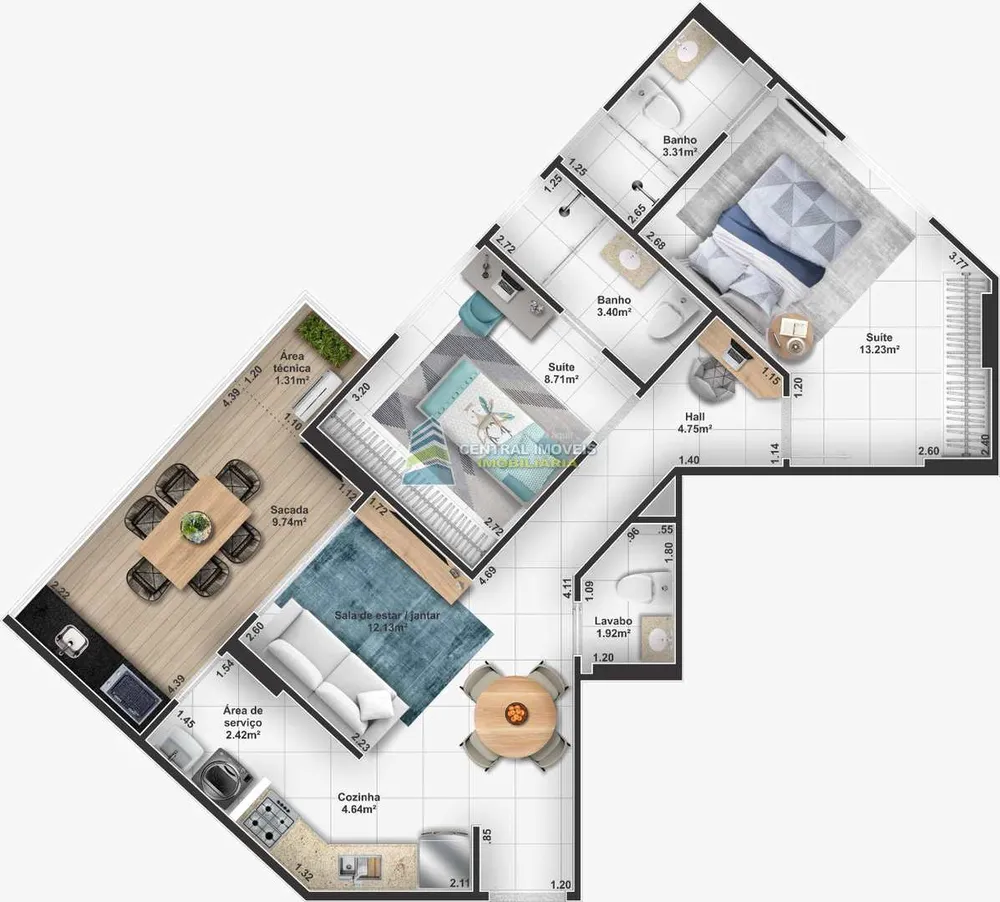 Apartamento, 3 quartos, 107 m² - Foto 9