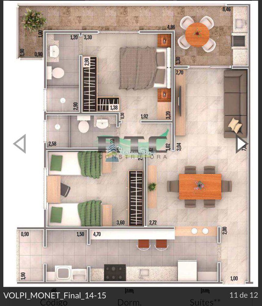 Apartamento, 2 quartos, 83 m² - Foto 1