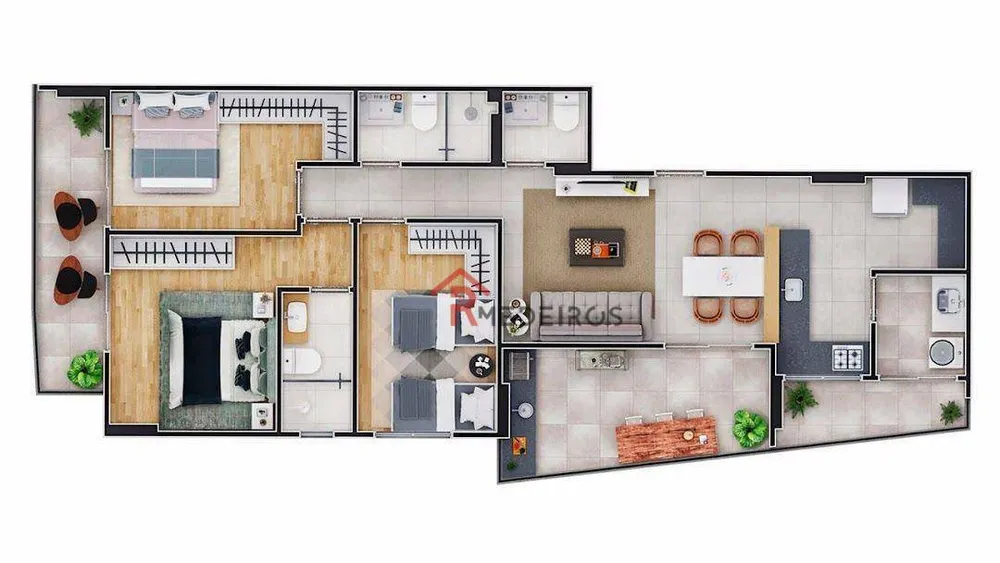 Apartamento, 3 quartos, 99 m² - Foto 2
