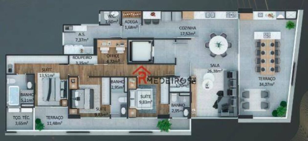 Apartamento, 3 quartos, 182 m² - Foto 4