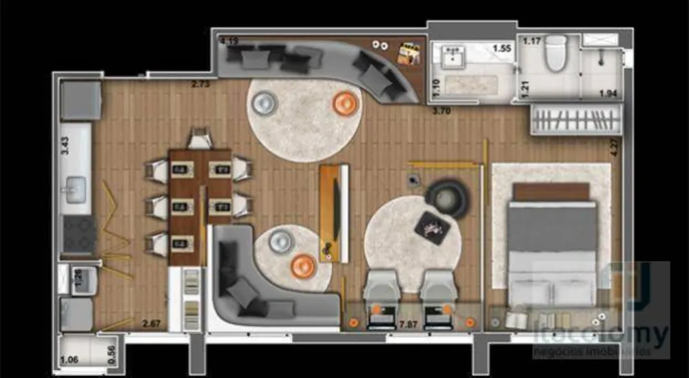 Apartamento, 1 quarto, 62 m² - Foto 11