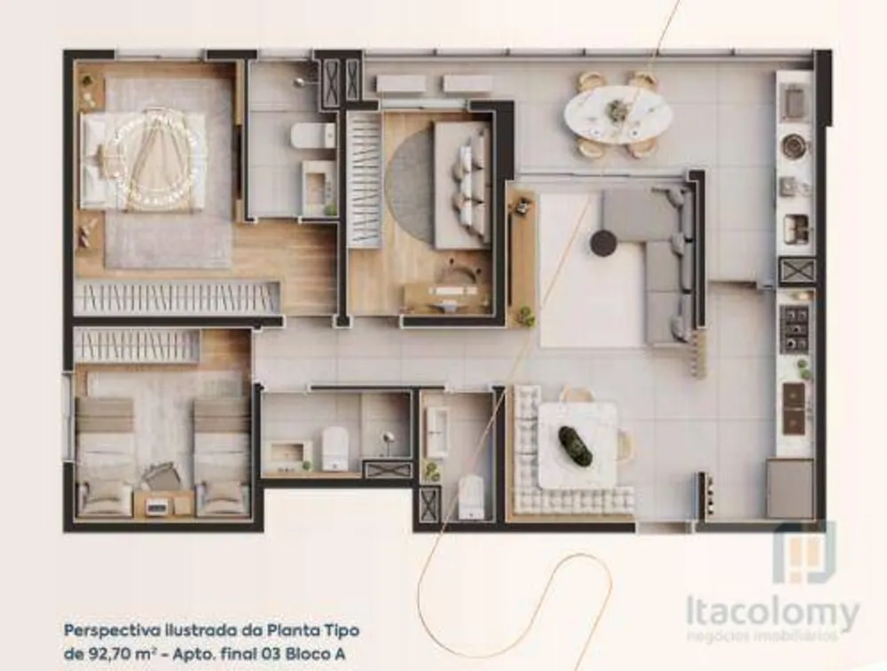 Apartamento, 2 quartos, 90 m² - Foto 2