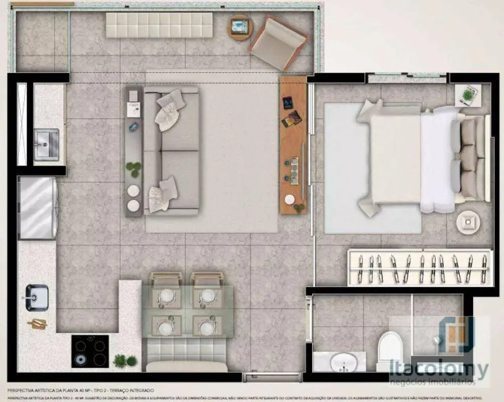 Apartamento, 1 quarto, 40 m² - Foto 6