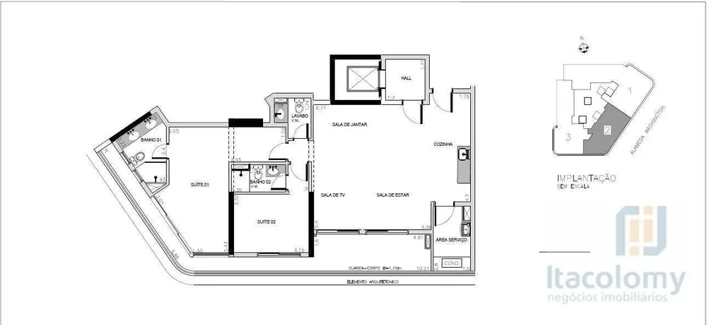 Apartamento, 2 quartos, 110 m² - Foto 1