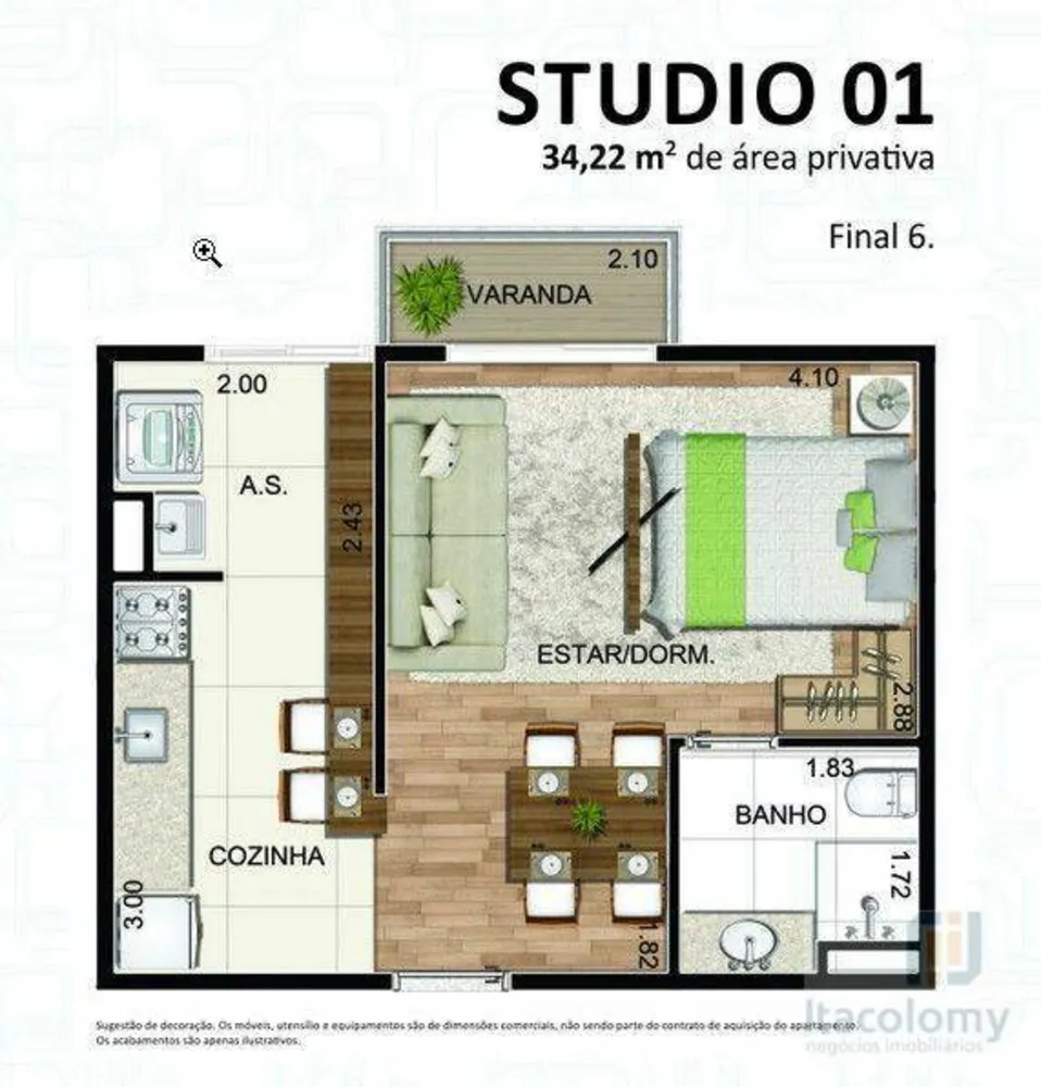 Apartamento, 1 quarto, 38 m² - Foto 9