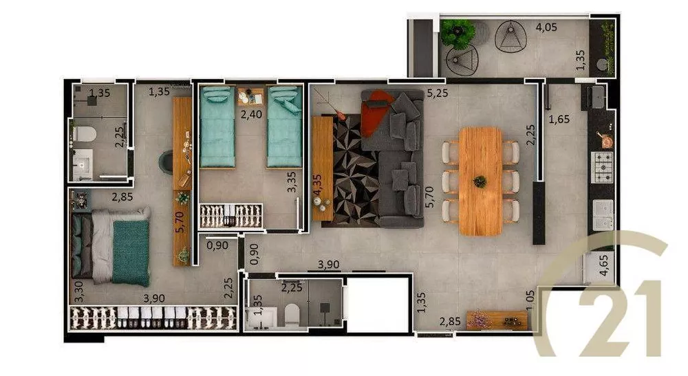 Apartamento à venda com 2 quartos, 80m² - Foto 6