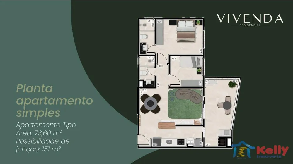 Apartamento, 2 quartos, 73 m² - Foto 7