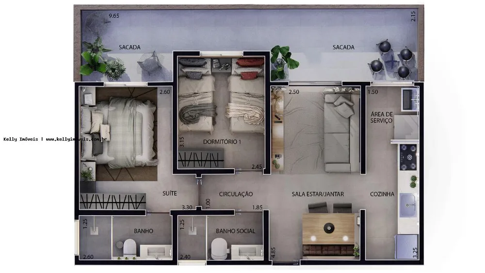 Apartamento, 2 quartos, 61 m² - Foto 4