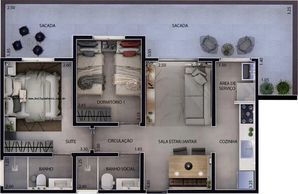 Apartamento, 2 quartos, 61 m² - Foto 7