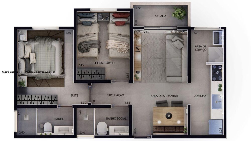 Apartamento, 2 quartos, 61 m² - Foto 4