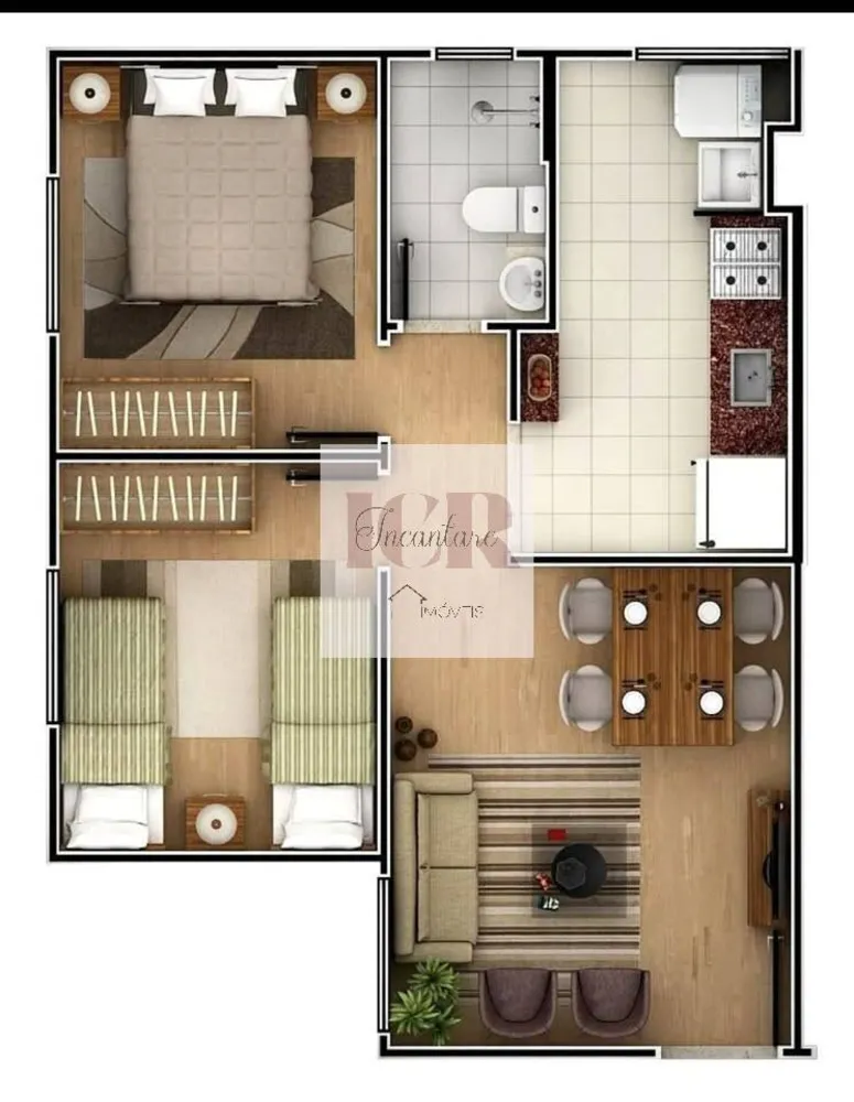 Apartamento, 2 quartos, 47 m² - Foto 1