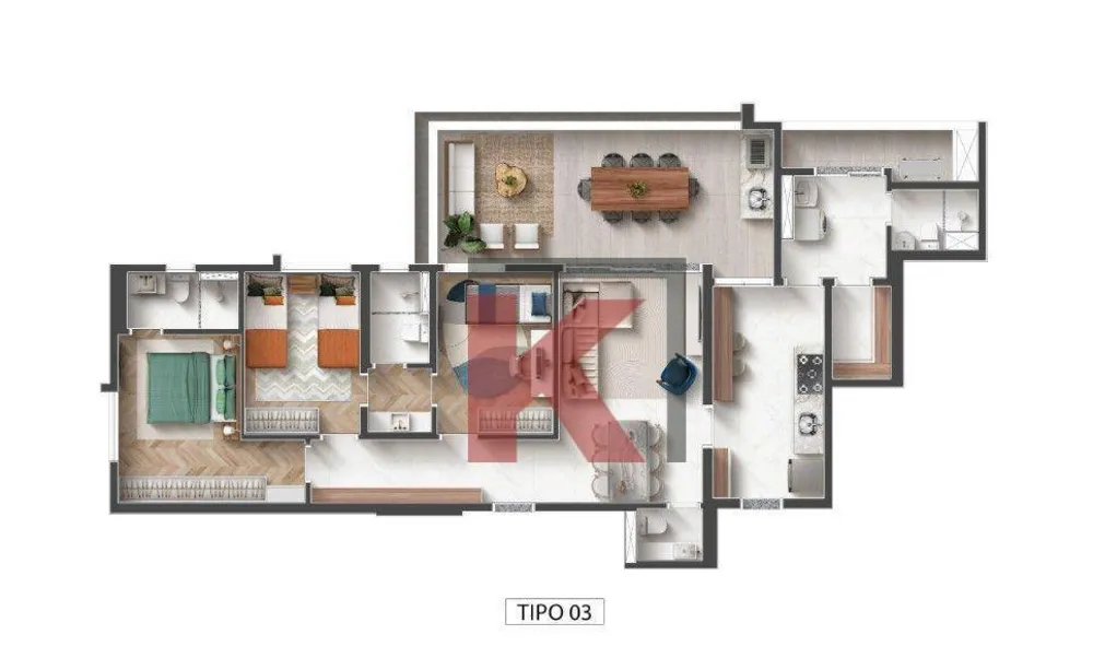 Apartamento, 3 quartos, 147 m² - Foto 1