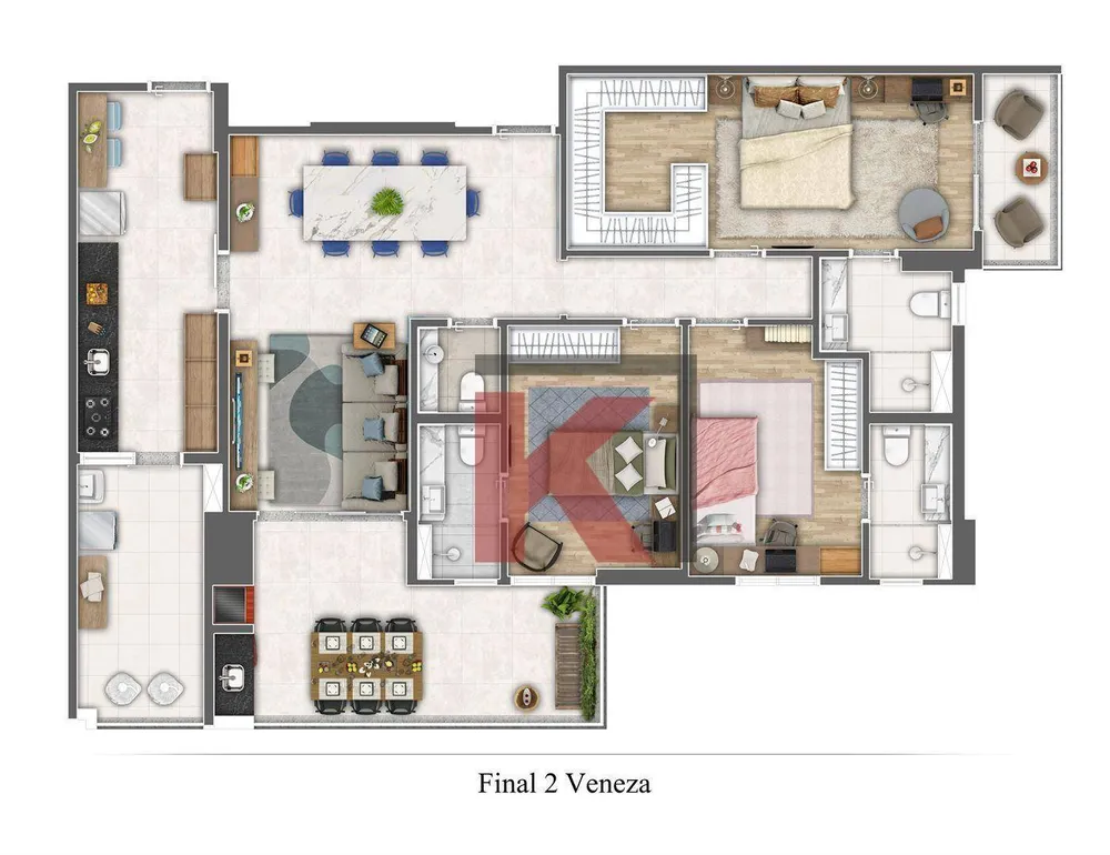 Apartamento, 3 quartos, 116 m² - Foto 3