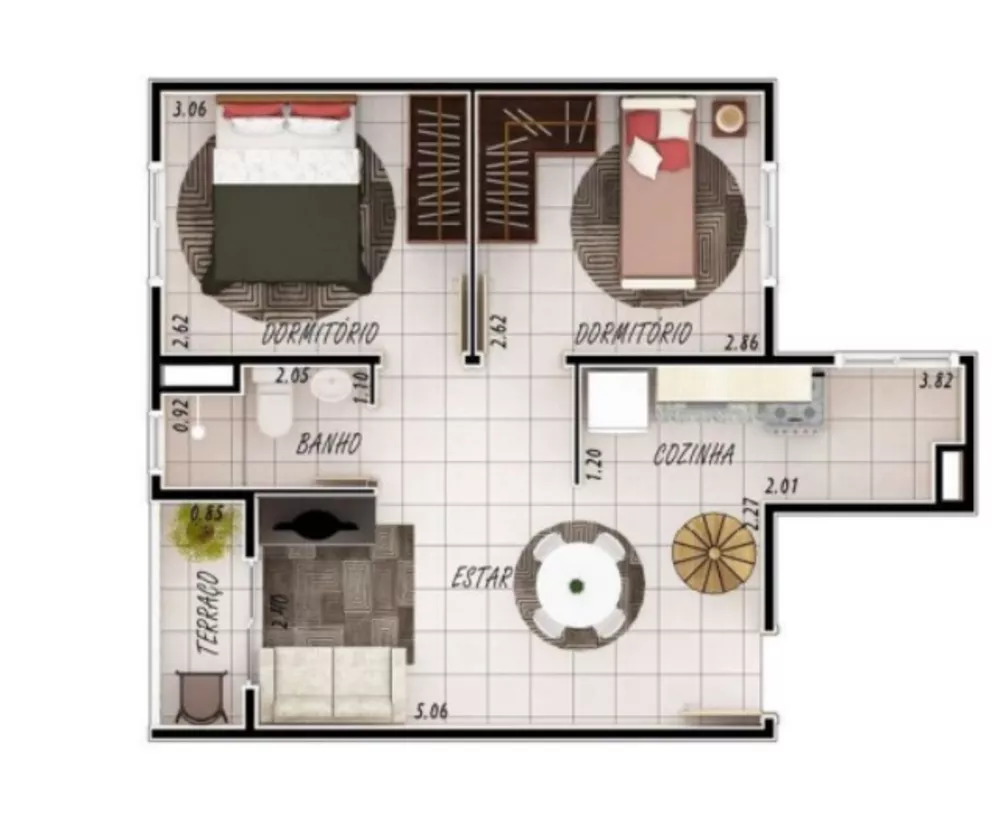 Apartamento, 2 quartos, 88 m² - Foto 2
